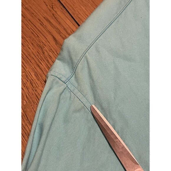 Mens 16 34 Wrangler Cowboy Cut X-Long Tails Vibrant Blue shirt VTG USA Western - Picture 9 of 13